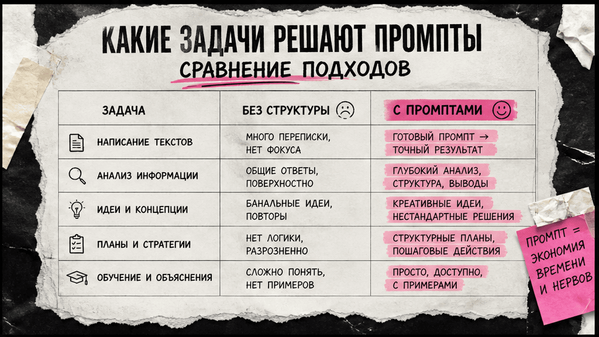 Сравнительная таблица / UI-мокап: 1. Определите 3-5 повторяющихся задач