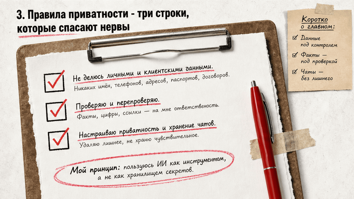 Схема: что можно и нельзя отправлять в нейросеть