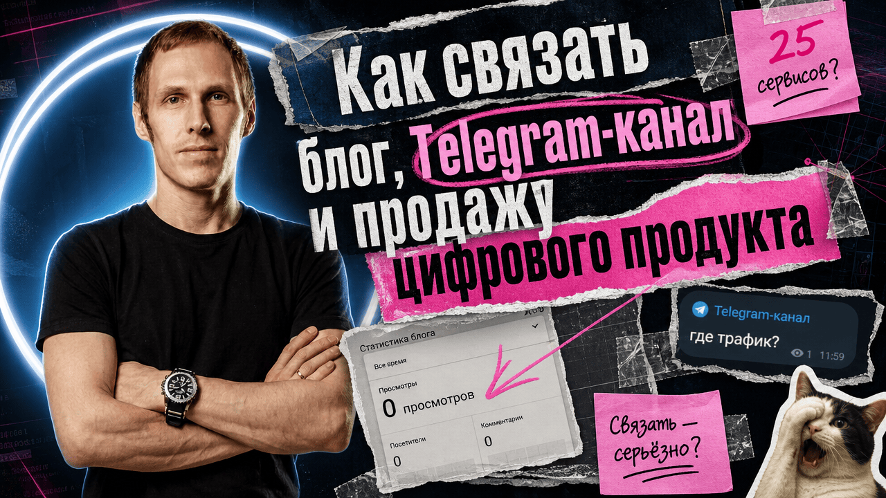 Подробнее о статье Как связать блог, Telegram-канал и продажу цифрового продукта